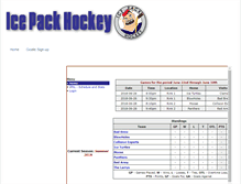 Tablet Screenshot of icepackhockey.org